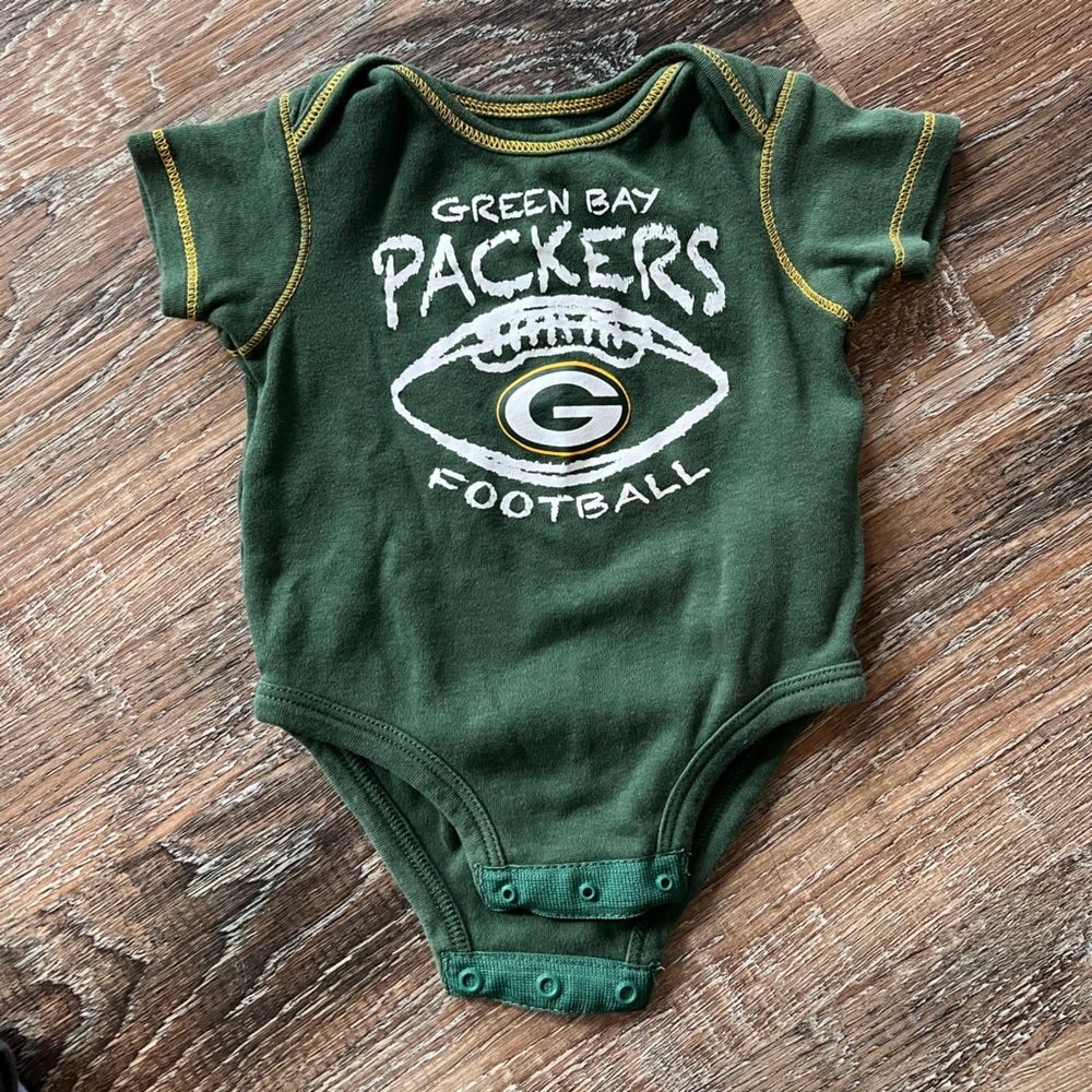 NFL Green Bay Packers Green Baby Onesie